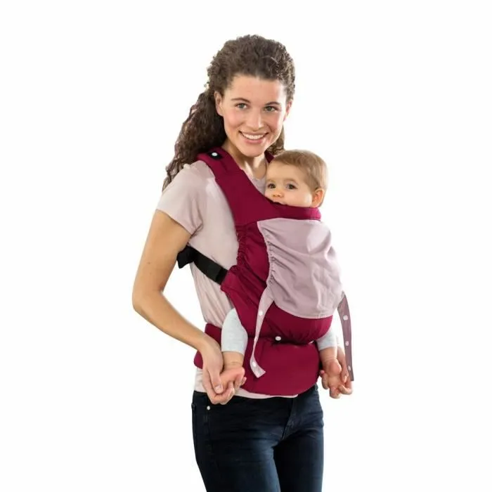 Porte-bébé Smart carrier Bordeaux - AMAZONAS - Ergonomique - Rose - Bébé - 0-3 ans-0
