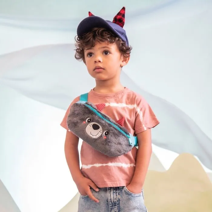 Sac banane - LILLIPUTIENS - Louis le loup - Vert - Enfant - Mixte-2