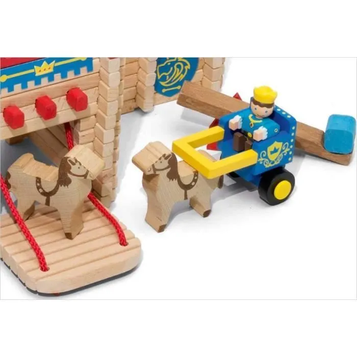 JEUJURA - Le Chateau Fort en bois - Jeu de construction - 300 pièces-2