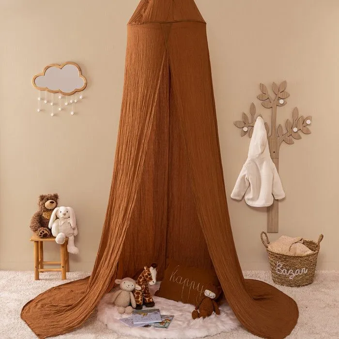 Ciel de Lit Enfant "Bulli" 350cm Marron-2