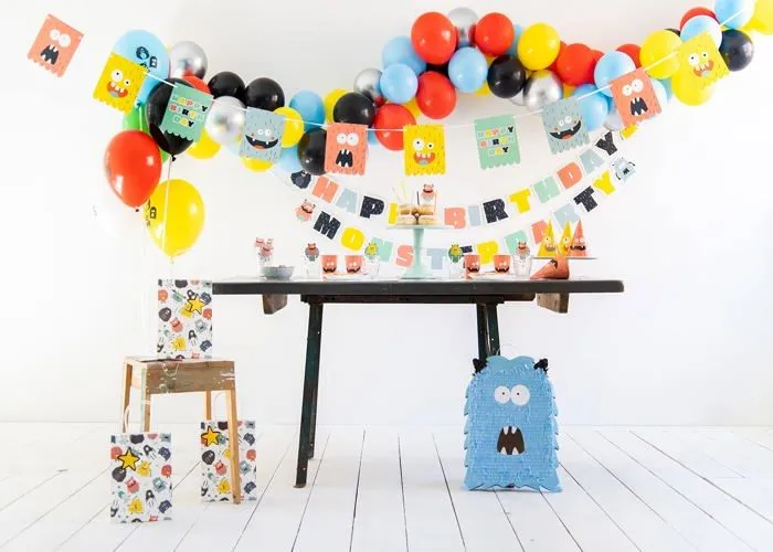 Jeu de stickers Folat - 68358 - Bulles de Savon Autocollant Monster Bash-6 pièces, Multicolore-3