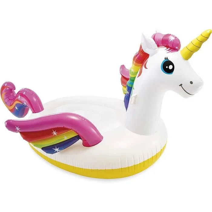 Figurine gonflable - Intex - Licorne magique géante - 218 x 211 x 136 cm - PVC - Mixte-0