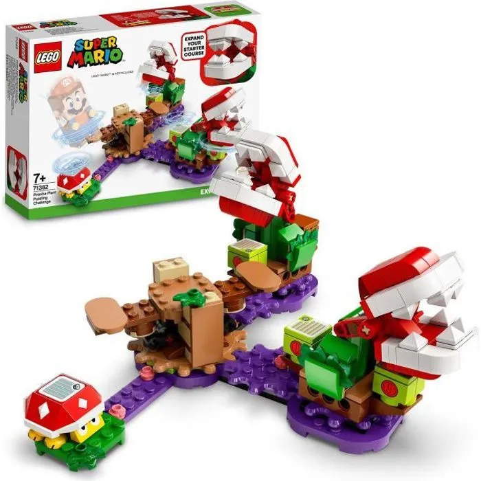 LEGO® Super Mario™71382 Ensemble d’extension Le défi de la Plante Piranha, à combiner avec le Pack de Démarrage LEGO® Super Mario™-0