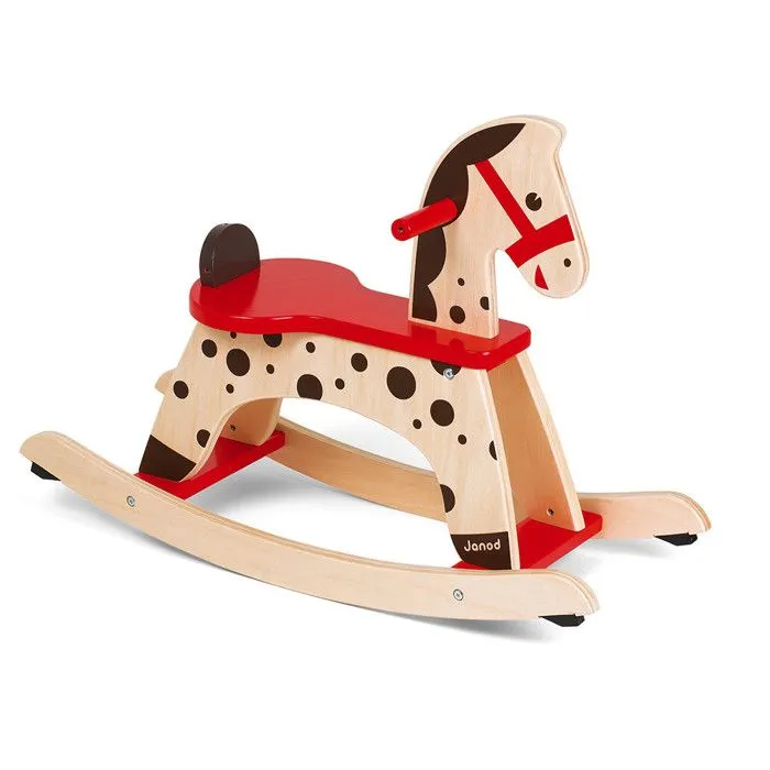 Cheval à Bascule en Bois Caramel - JANOD - Système Anti-Bascule - Dès 1 An-3