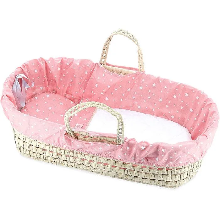 Petitcollin - Couffin avec garnissage "Corail étoilé" 50 cm-1