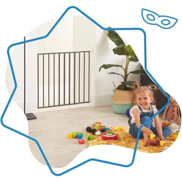 Badabulle Barrière de Sécurité Safe & Protect XL (60-107 cm)-1