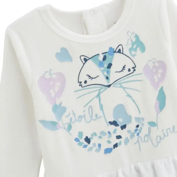 Pyjama bébé - Polarmoon - Velours doux - Bleu ciel - STANDARD 100 by OEKO-TEX - Mixte-1