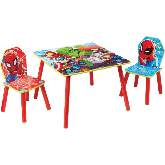 MARVEL Heroes Ensemble table et 2 chaises pour enfants-0