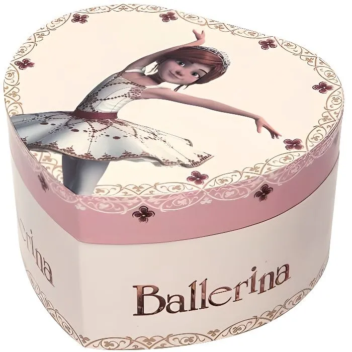 Boite Coeur à Bijoux Musicale - Ballerina-0