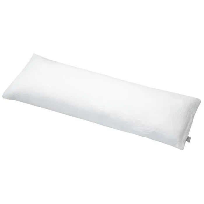 Housse en gaze de coton pour traversin plat Jeanne 160 cm Blanc-0