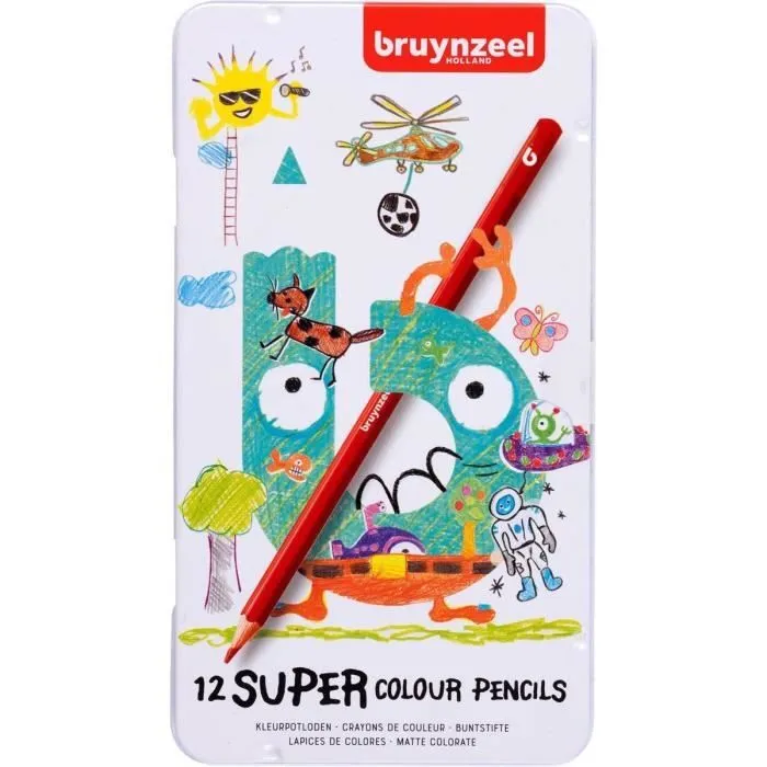 Bruynzeel crayons de couleur Super wood 12 pcs-0