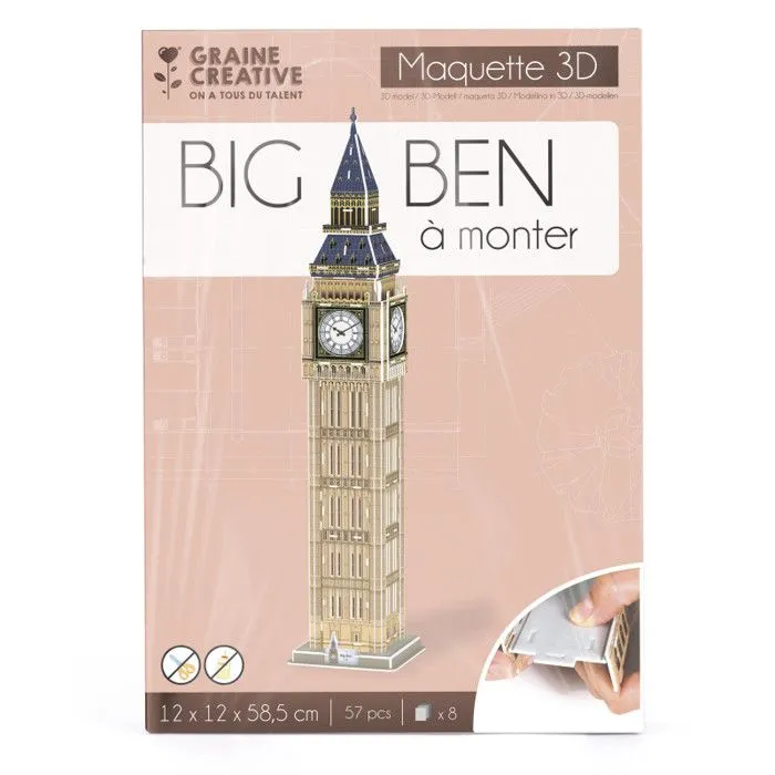 Puzzle 3D Maquette Big Ben - Graine Creative On a Tous du Talent-0