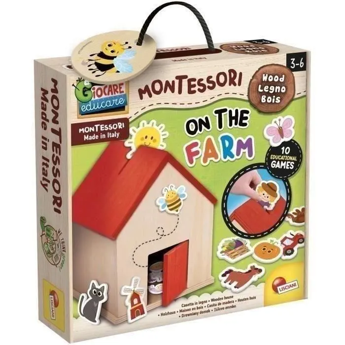 À la ferme - Jeu Montessori - MONTESSORI BOIS - Maison de Ferme, Éléments Réalistes-0