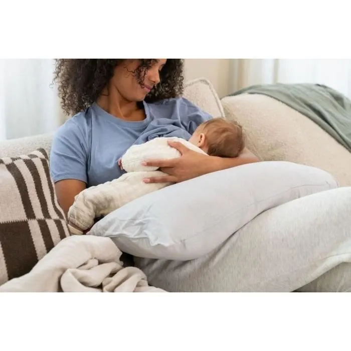 doomoo Coussin de Grossesse et Coussin d'Allaitement Maxxy - Format XXL - Ultra Confortable, Gris-2