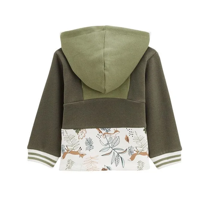 Sweat-shirt - Montreal - Bébé Garçon - Capuche - Manches longues - Vert/Orange-1