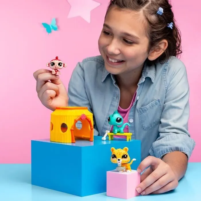 BANDAI - Littlest Pet Shop - Pack Tiki Jungle - 3 animaux et accessoires - BF00515-4