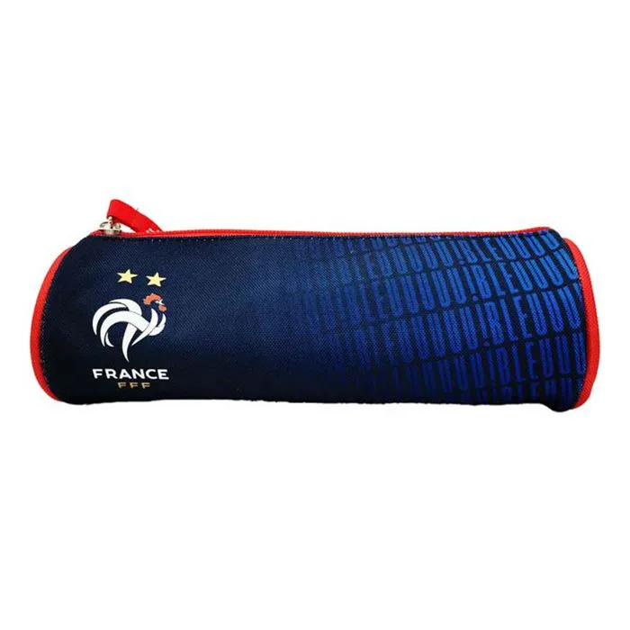 Trousse scolaire - Equipe de France de Football - FFF - Bleu marine - Polyester - Zippée-0