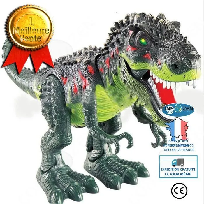 C® Jouet Electrique Dinosaures, Simulation Tyrannosaurus Rex Model, Simulation Musical - Cadeau Pour l'Anniversaire des Enfants ou N-0