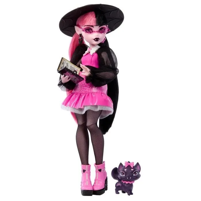 Monster High-Draculaura-Poupée avec animal de compagnie et accessoires HRP64-0