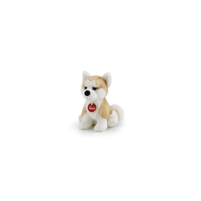 Peluche Akita Ascanio 19 cm Marron Clair/Blanc - TRUDI - Mixte - Intérieur - Plush-0