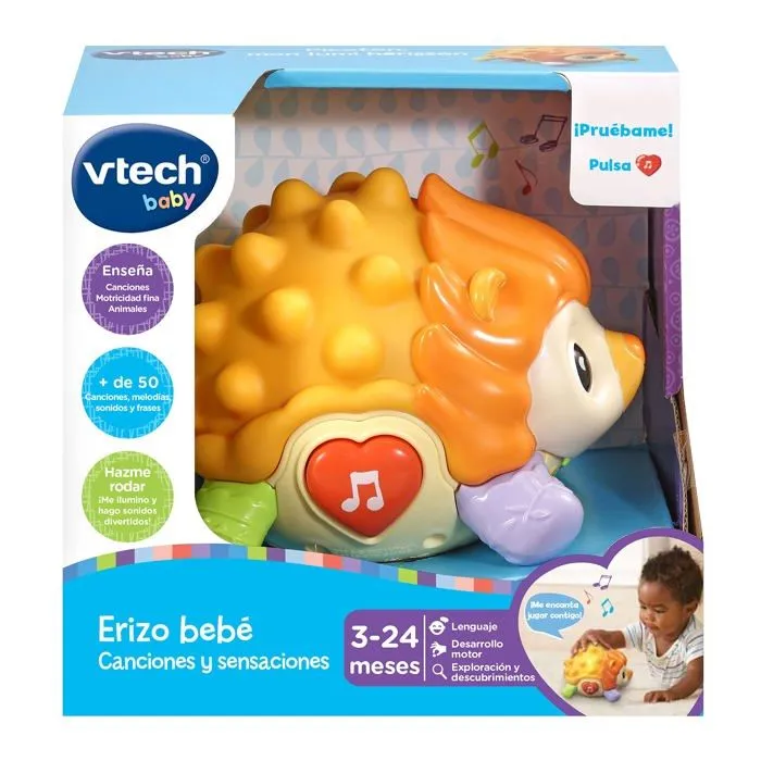 Vtech - 3480-550222 -80-550222 Herisson Boule chansons et Sensations, Jouet pour bebes + 3 Mois, Version ESP, , unico-3