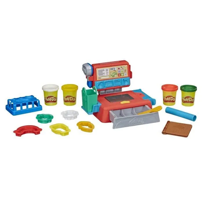 PLAY-DOH Caisse enregistreuse - avec 4 pots de pâte à modeler atoxique - Les classiques-2