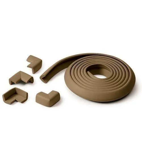 Rouleau mousse anti-choc + 4 coins - Chocolat-1