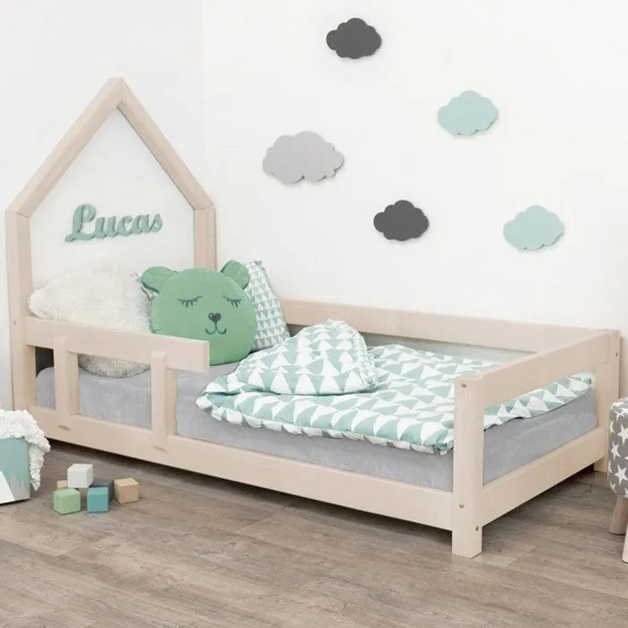 Lit cabane enfant POPPI 140 x 200 beige 2-1