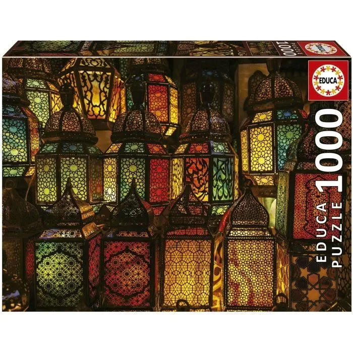Puzzle 1000 pièces COLLAGE DE LANTERNES - Educa - Nature morte et objets - 68x48cm-0
