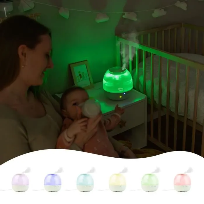 Badabulle Humidificateur d'Air Bubble - Assure Bon Taux d'Humidité - Veilleuse Intégrée - Buse 360° - Jusqu'à 16h d'Autonomie (2L)-3