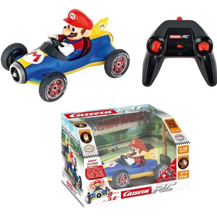 Voiture radiocommandée Mario Kart Mach 8 - CARRERA-TOYS - Mario - 2,4GHz - Multicolore-0
