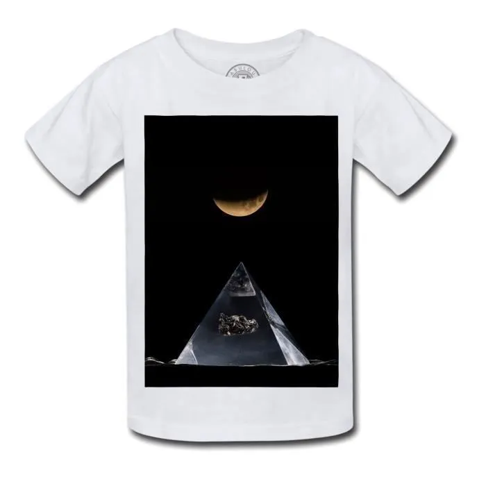 T-shirt Enfant Echantillon De La Lune Eclipse Lunaire Espace Planete Apollo Pyramide-0