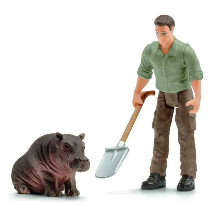 Hélicoptère pour sauvetage d’animaux, Coffret 8 Pièces avec Figurines Lion et Hippopotame - Jouet Durable, Amusant et Pédagogique-7
