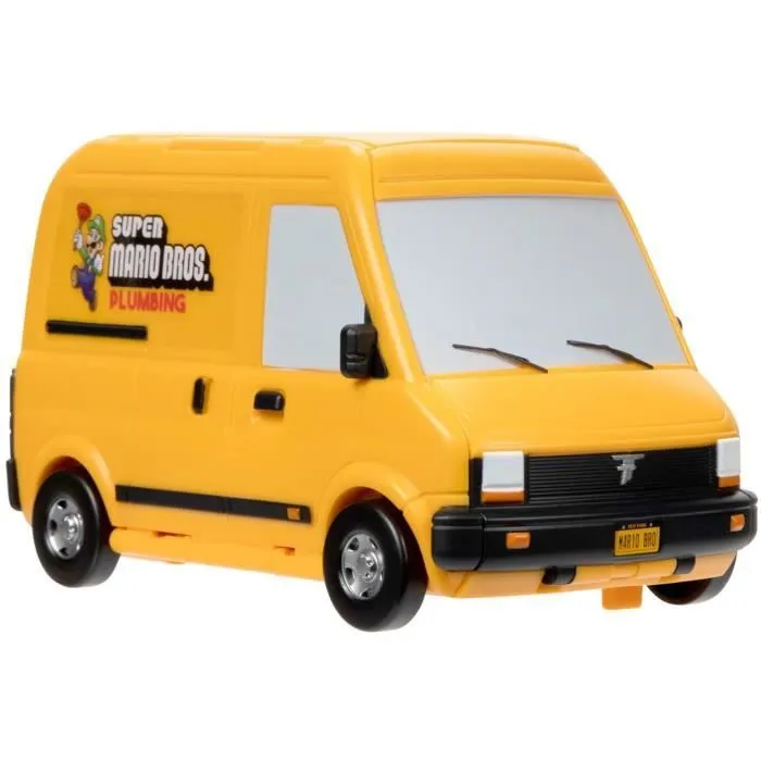 Playset Mini Van - JAKKS PACIFIC - SUPER MARIO MOVIE - Figurine Mario 3cm - Jaune et noir-0