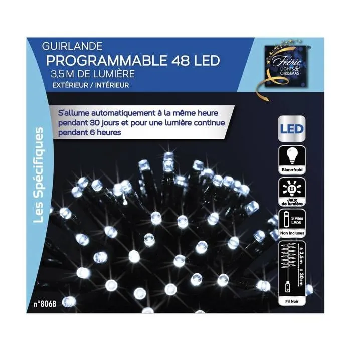 Guirlande lumineuse - JARDIDECO - 3.5m - 48 LED - Programmable - Extérieur-1