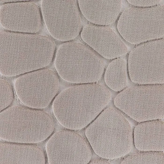 TENDANCE - Tapis de salle de bain Taupe en Microfibre à mémoire de forme 50 x 80 cm-2
