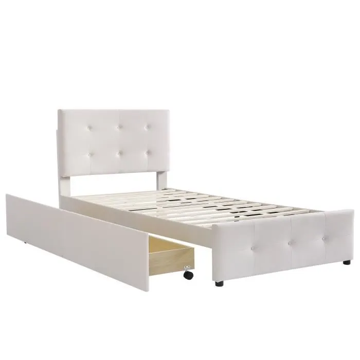 NEUF Lit simple pour adulte ou enfant 90x 200cm 1 place /1 personne Lit rembourré abilityshop-3