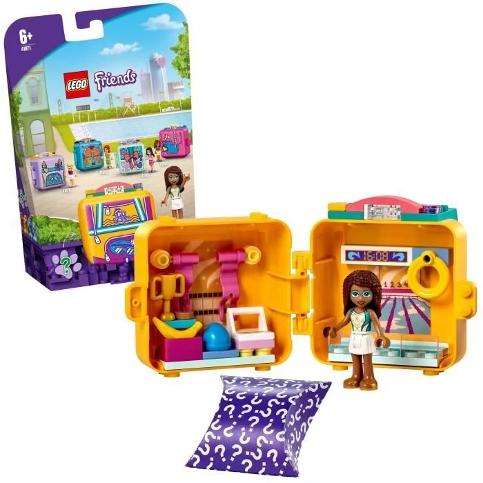 LEGO® 41670 Friends Le cube de natation d’Andréa – Série 5 jouet de collection portable avec mini-poupée-0
