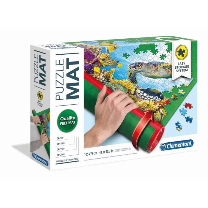 Clementoni - Tapis de Puzzles - Puzzle Mat - Vert - Intérieur - Pour Adulte-0