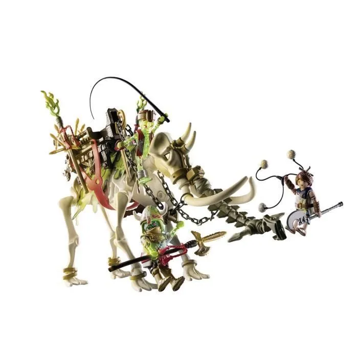 PLAYMOBIL - Novelmore - Sal'ahari Sands - Attaque squelette de mammouth - Mixte - Enfant - Gris-2