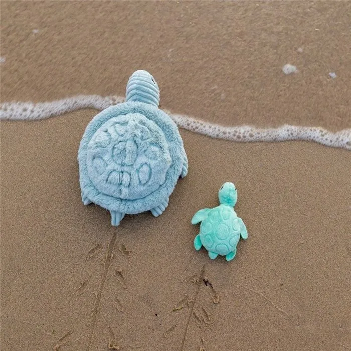 Peluche Ptipotos tortue maman bebe menthe-3