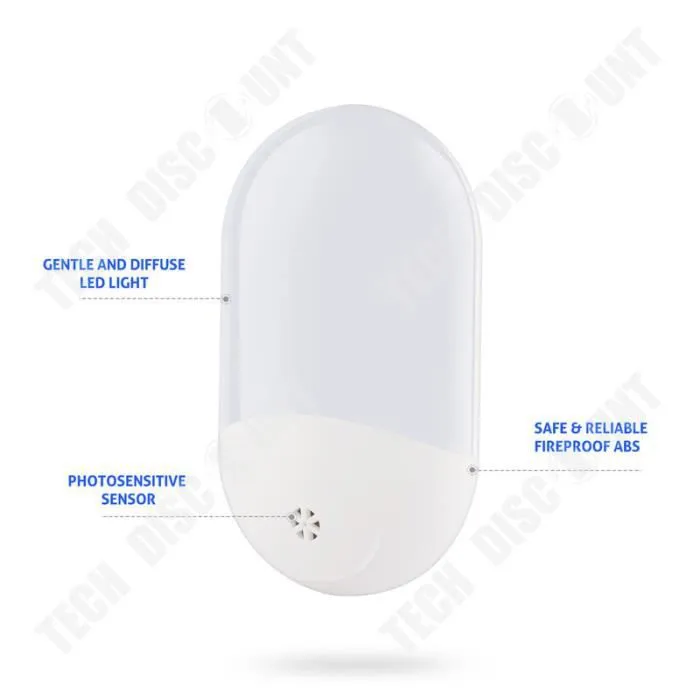 Veilleuse Bébé LED - TECH DISCOUNT - Plug-in - Économie d'énergie - Réglage de la luminosité-1
