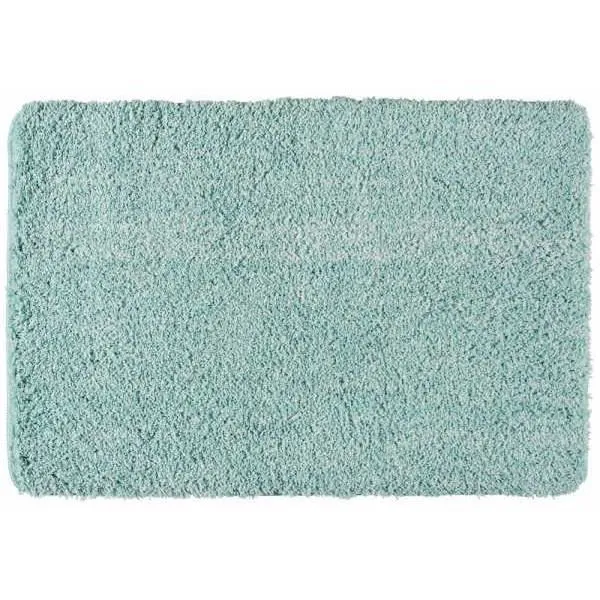 WENKO Tapis de bain Mélange, tapis salle de bain, 30 mm d'épaisseur, polyester microfibre, 60x90 cm, turquoise
