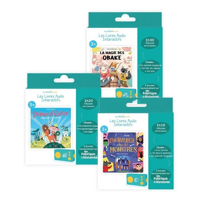 Console éducative - Lunii - Pack 3 livres audio interactifs - Dès 3 ans - Favorise l'écoute - Mixte-0