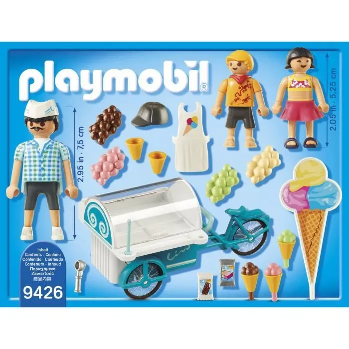 PLAYMOBIL 9426 - Marchand de glaces et triporteur - Family Fun - 35 pièces - Mixte - A partir de 4 ans-3