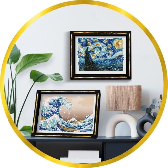 Kit loisir créatif - LANSAY - Collection Sequins - La Grande Vague - Hokusai - Dès 14 ans-3