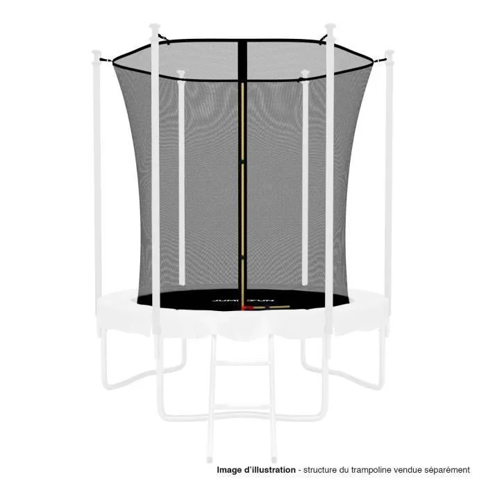 Filet intérieur de protection pour trampoline 6FT ø185cm 6 perches - Noir-0