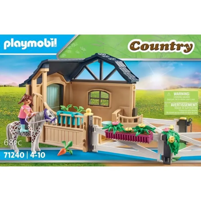 PLAYMOBIL - Extension Box avec cheval - Country - 68 pièces - Enfant 5 ans - Allemagne-1