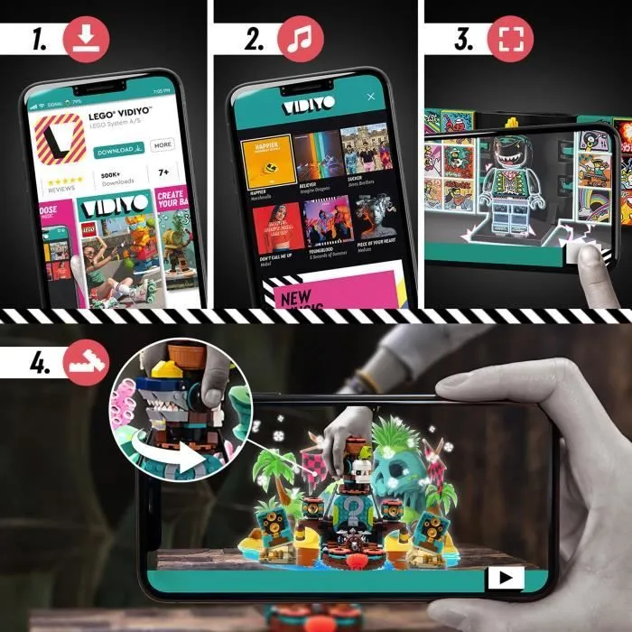 LEGO® 43114 VIDIYO Punk Pirate Ship BeatBox Music Video Maker - Jouet Musical et Application de Réalité Augmentée pour Enfants-2