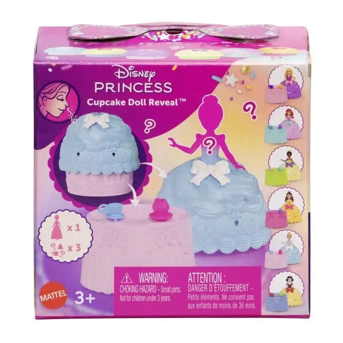 Princesses Disney - Petite poupée Cupcake Doll Reveal avec 5 surprises - Disney Princess - JFG78-5